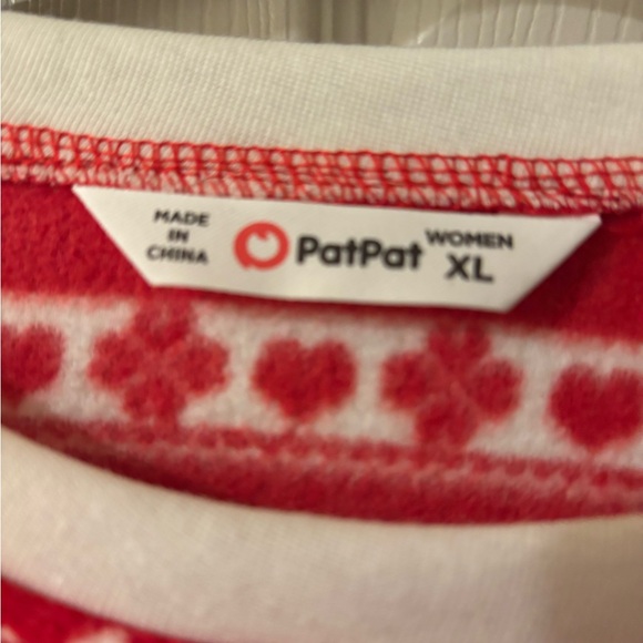 PatPat Women’s Festive Red and White Christmas Pajama Set XL - Picture 2 of 8